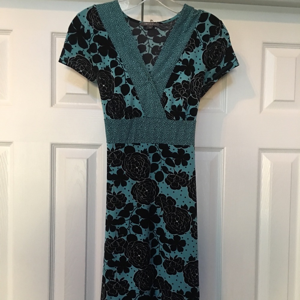 3 for 15 🦠 Teal and black dress